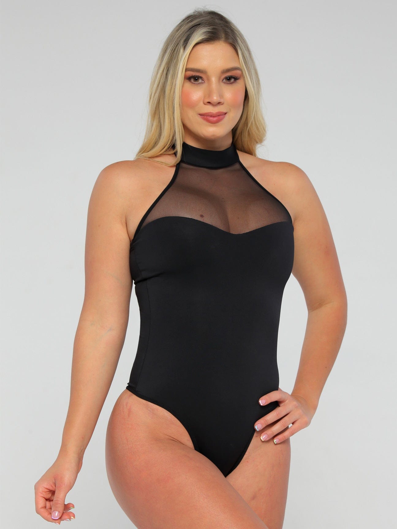 Halter Shaping Bodysuit With Tummy Control